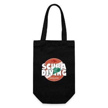 Logo de l’écusson de plongée sous-marine avec murène - Sac à bouteille - noir - Devant