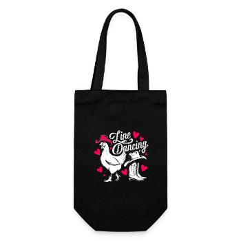 Love Line Dance Western Chicken dancing - Gift Bag for Bottles - black - Front