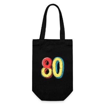 80 Numéro Coloré - Sac à bouteille - noir - Devant