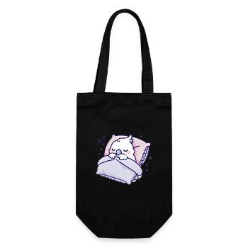 Cacatoès endormi Graphique de dessin animé mignon - Sac à bouteille - noir - Devant