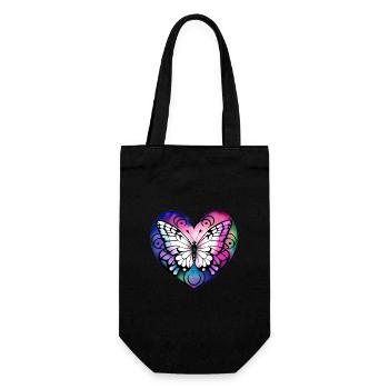 Butterfly in the heart - Gift Bag for Bottles - black - Front