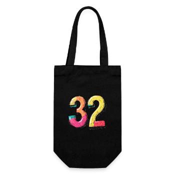 32 Number Colorful - Gift Bag for Bottles - black - Front