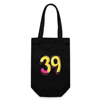 39 Number Colorful - Gift Bag for Bottles - black - Front
