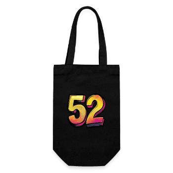 52 Number Colorful - Gift Bag for Bottles - black - Front
