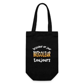 BRICOLEUR JOUR BRICOLEUSE BRICOLAGE HUMOUR BLAGUE - Sac à bouteille - noir - Devant