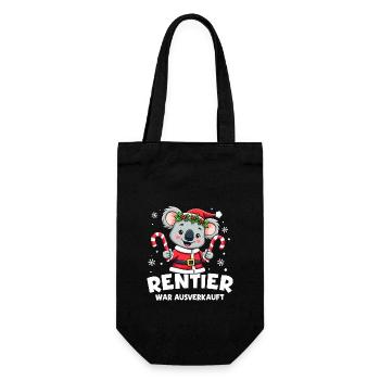 Rentier War Ausverkauft Koala - Geschenkbeutel für Flaschen - Schwarz - Vorne