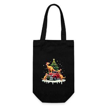 Dino Chicken Nuggets Shape Nuggets Christmas - Gift Bag for Bottles - black - Front