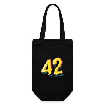 42 Number Colorful - Gift Bag for Bottles - black - Front