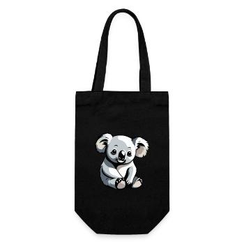 Koala - Design d’animal mignon - Sac à bouteille - noir - Devant
