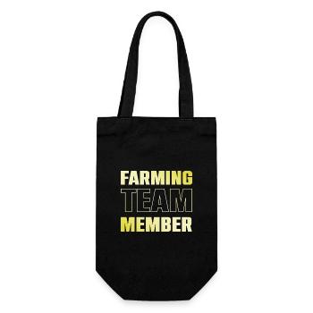 Farming Team - Geschenkbeutel für Flaschen - Schwarz - Vorne