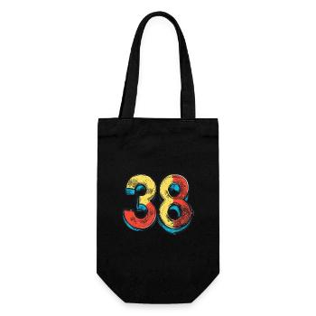 38 Number Colorful - Gift Bag for Bottles - black - Front