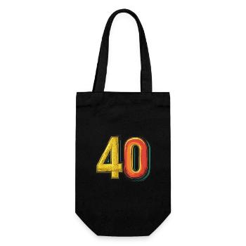 40 Nombre Coloré - Sac à bouteille - noir - Devant