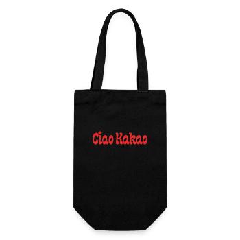 Ciao Kakao - Geschenkbeutel für Flaschen - Schwarz - Vorne