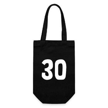 30. 30 YEARS. 30th ANNIVERSARY. 30TH ANNIVERSARY. - Gift Bag for Bottles - black - Front
