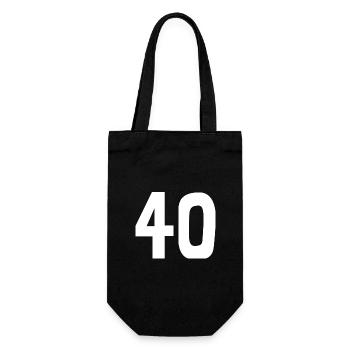 40. 40 YEARS. 40th ANNIVERSARY. 40TH ANNIVERSARY. - Gift Bag for Bottles - black - Front