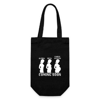Alpha, Beta, Early Access, coming soon - Gift Bag for Bottles - black - Front
