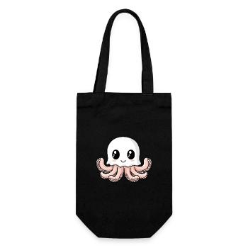 Octopus Halloween Comic Ghost - Sac à bouteille - noir - Devant