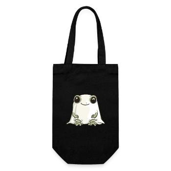 Frog Halloween Comic Ghost - Gift Bag for Bottles - black - Front