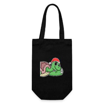 Turtle - Gift Bag for Bottles - black - Front