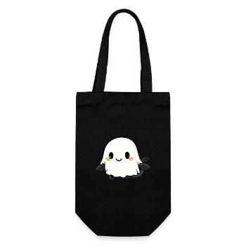 Whale Halloween Comic Ghost - Gift Bag for Bottles - black - Front
