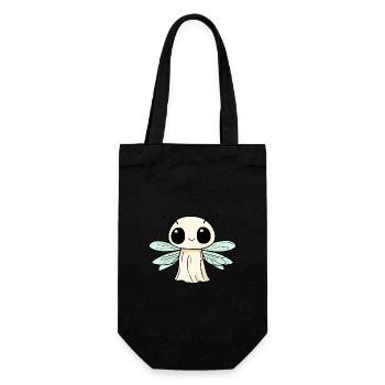 Dragonfly Halloween Comic Ghost - Gift Bag for Bottles - black - Front