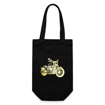 Moto Motard Or - Sac à bouteille - noir - Devant