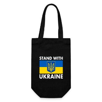 Stand with ukraine - Sac à bouteille - noir - Devant
