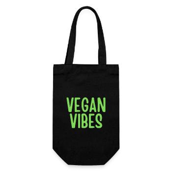 Vegan Vibes - Gift Bag for Bottles - black - Front
