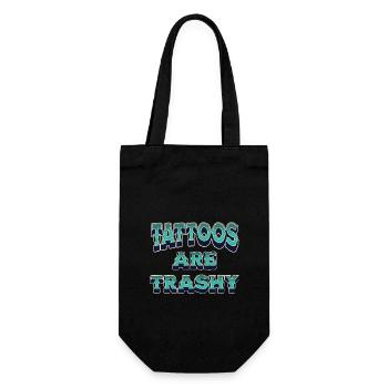 Les tatouages sont trash drôle sarcastique citation tatoueur - Sac à bouteille - noir - Devant