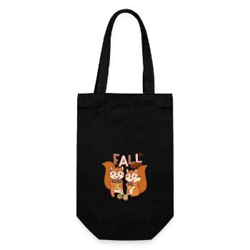 Autumn Squirrel - Gift Bag for Bottles - black - Front