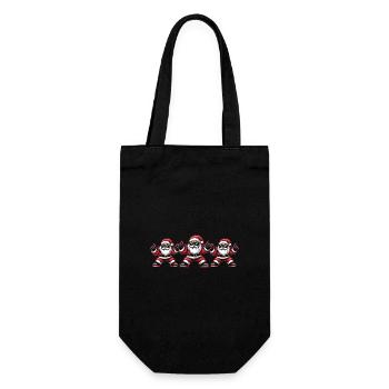 Weihnachtsmann Party Team Christmas - Geschenkbeutel für Flaschen - Schwarz - Vorne