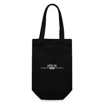 Apres Ski Skibrille - Geschenkbeutel für Flaschen - Schwarz - Vorne