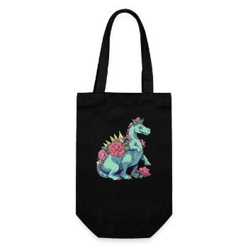Dino Drache Sechsbeinig - Fantasievolles Fabelwese - Geschenkbeutel für Flaschen - Schwarz - Vorne