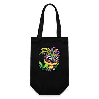 Perroquet Mardi Gras, Plumage Coloré - Sac à bouteille - noir - Devant