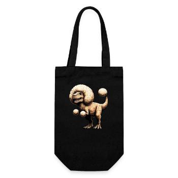 Poodle T-Rex Fusion Mythical Beast Design - Gift Bag for Bottles - black - Front