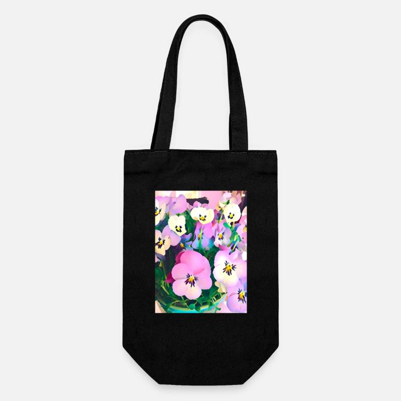 Alles, was ich will, ist der Frühling mit dir - Geschenkbeutel für Flaschen - Schwarz