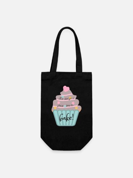 It's always a great time to bake! - Geschenkbeutel für Flaschen - Schwarz