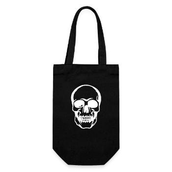 skull - Geschenkbeutel für Flaschen - Schwarz - Vorne