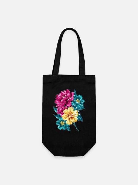Bouquet - Gift Bag for Bottles - black