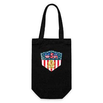 USA, étoiles et ceintures - Sac à bouteille - noir - Devant