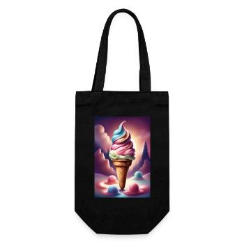 Fondant crème glacée design graphique t-shirt - Sac à bouteille - noir - Devant