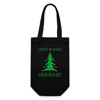 Merry Christmas xmas - Geschenkbeutel für Flaschen - Schwarz - Vorne