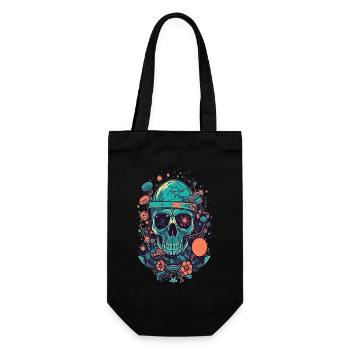 vecteur psychédélique crâne illustration magie Design - Sac à bouteille - noir - Devant