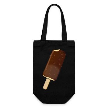 Eis - Geschenkbeutel für Flaschen - Schwarz - Vorne