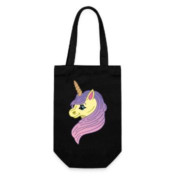 Kawaii manga unicorn - Gift Bag for Bottles - black - Front