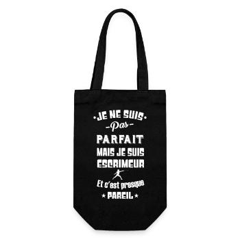 Je ne suis pas parfait mais je suis escrimeur - Sac à bouteille - noir - Devant