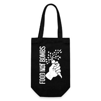 Food not Bombs - Gift Bag for Bottles - black - Front