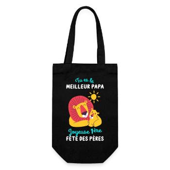 Body bébé meilleur papa première fête des pères - Sac à bouteille - noir - Devant
