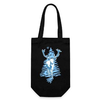 Deer - Gift Bag for Bottles - black - Front