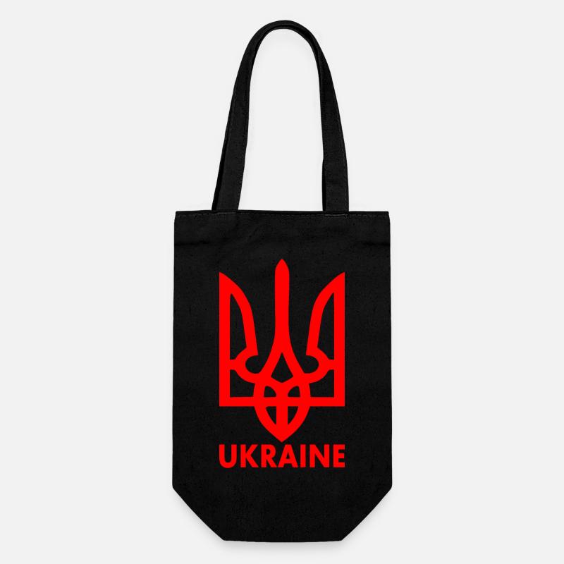 Ukraine - Geschenkbeutel für Flaschen - Schwarz